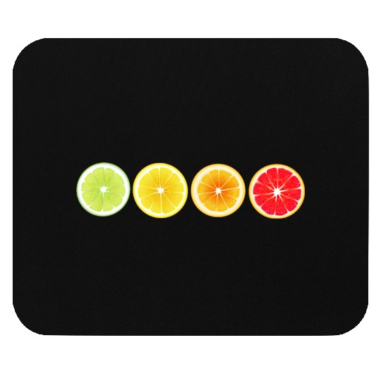 Lime Lemon Orange Vitamin Citrus Wheels of a Mouse Pads