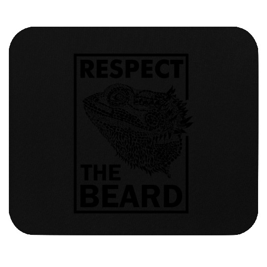 Bearded Dragon Respect The Beard Lizard And Reptil Mouse Pads