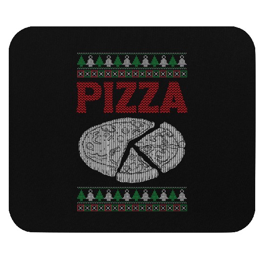 Christmas Pizza Lover Funny Winter Holiday Gift Mouse Pads