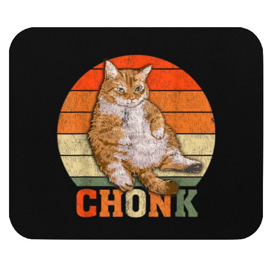 Funny Overweight Chubby Chonk Cat Meme Memes Mouse Pads