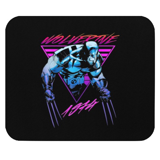 M-a-r-v-e-l W-o-l-verine Neon Retro Logan Graphic Mouse Pads