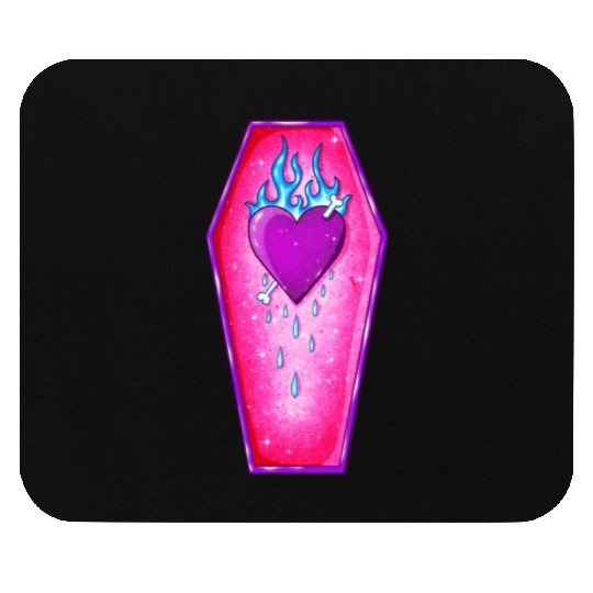 Pastel Goth Love Coffin Heart Mouse Pads