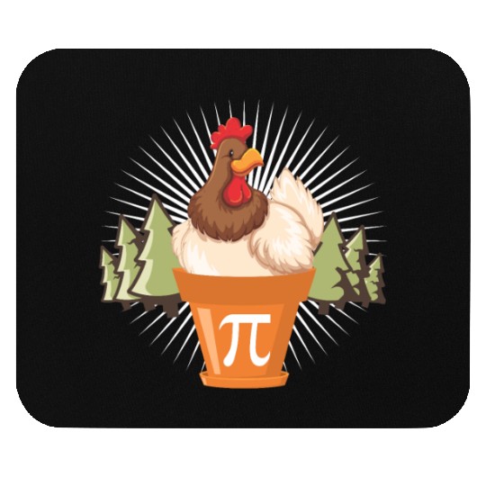 Chicken Pot Funny Pi Day Math lover 3.14 Mouse Pads