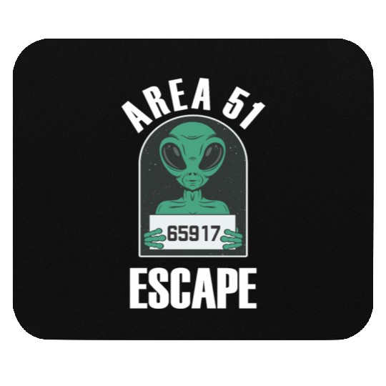 Area 51 Alien Mug Shot Escape Science Fiction Mouse Pads