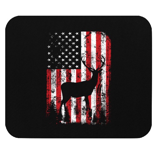 Deer Hunting Camouflage Flag Mouse Pads