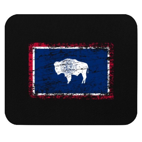 Wyoming ensign flag used look Mouse Pads