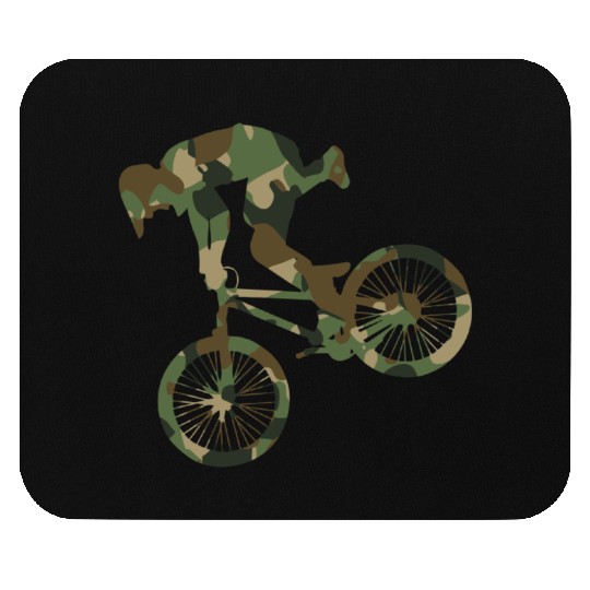 Vintage BMX Bike Racing Camouflage Mouse Pads