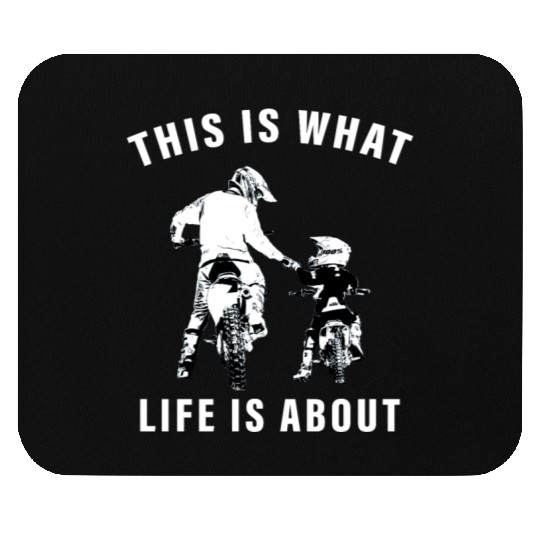 Dad Motocross Motorbike FMX Biker Dad with kids Mouse Pads