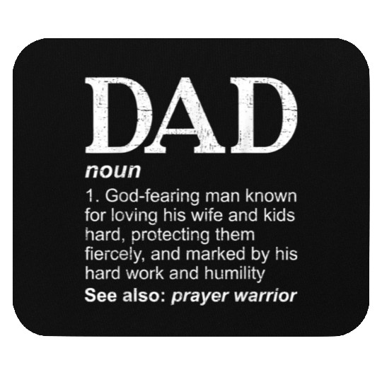 Christian Dad Definition Fathers Day Funny DAD Gi Mouse Pads