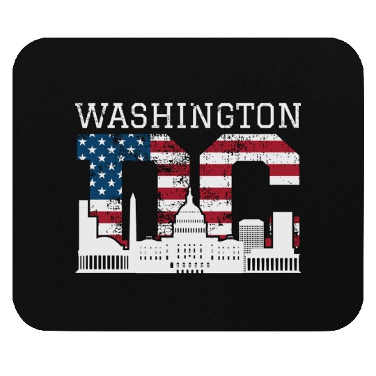 Washington Dc Capitol Hill Usa Flag Souvenir Gift Mouse Pads