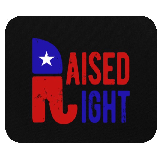 Raised Right Proud Republican Elephant Logo Usa Mouse Pads