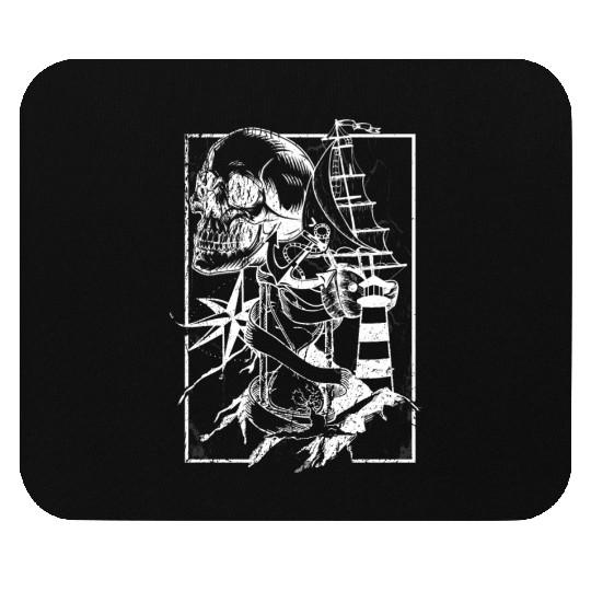 Sea life ship skull anchor compass Mouse Pads