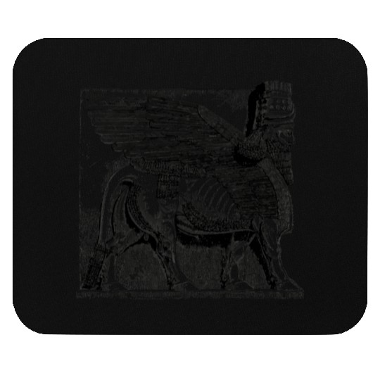 Lamassu Sumerian Persian Lion Bull Human Head Mouse Pads
