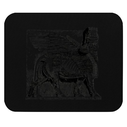 Lamassu Sumerian Persian Lion Bull Human Head Mouse Pads