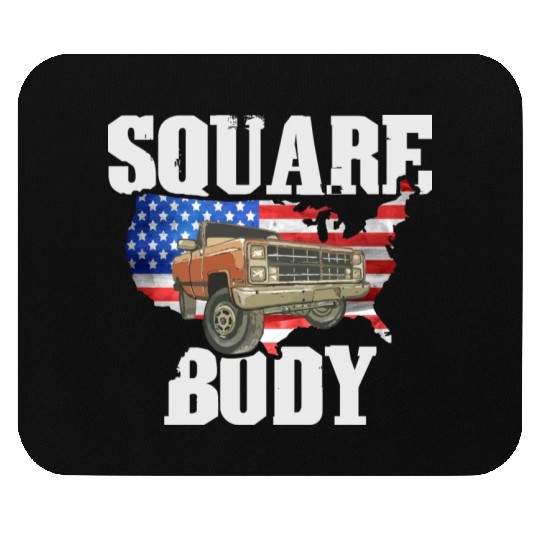 Square Body - American Flag Truck Lovers Mouse Pads