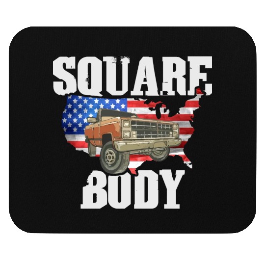 Square Body - American Flag Truck Lovers Mouse Pads