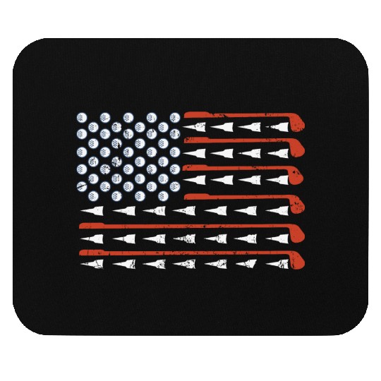 US Flag Golf Proud and Patriotic Player Mouse Pads
