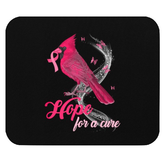 Breast Cancer Cardinal bird hope for a cure Mouse Pads