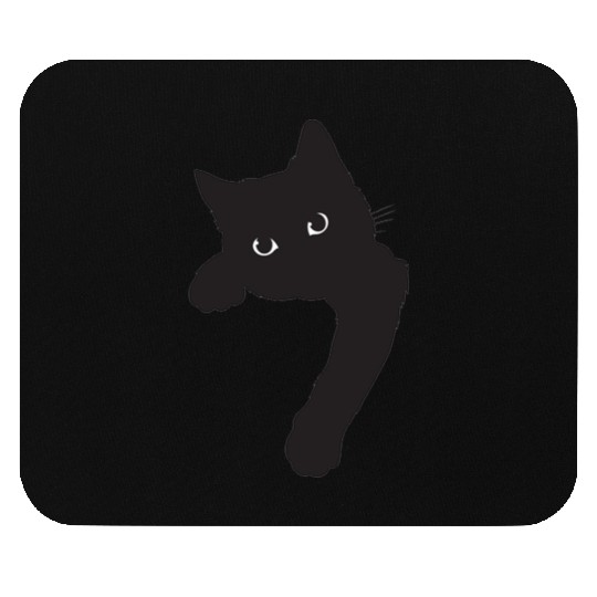 Cute Black Cat Mouse Pads