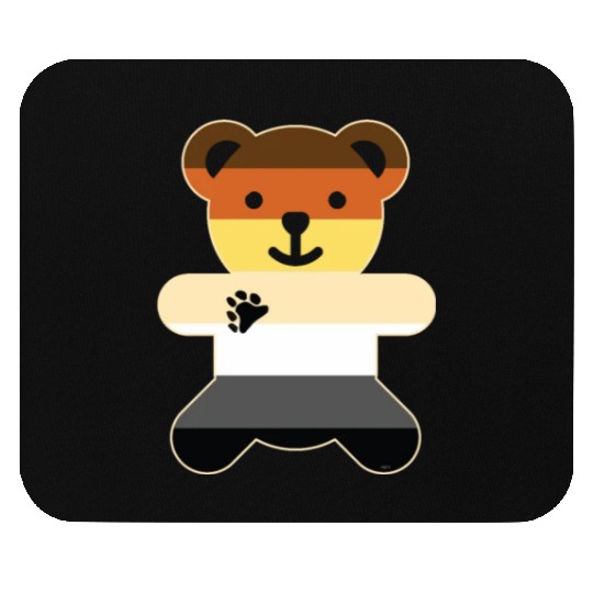 Bear Brotherhood Flag Bear Gay Pride graphic Mouse Pads
