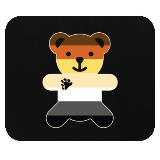 Bear Brotherhood Flag Bear Gay Pride graphic Mouse Pads