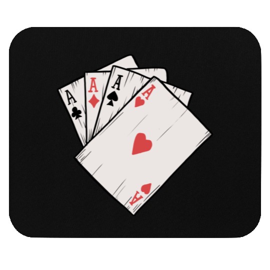 Traditional Tattoo Four Aces Playing Card Game Mouse Pads