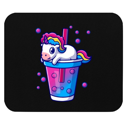 Boba Tea Bubble Tea Cute Kawaii Unicorn Bisexual Mouse Pads