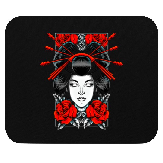 Aesthetic Vaporwave. Japan 90s Egirl Roses Tokyo Mouse Pads