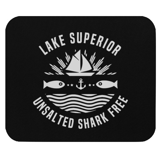 Lake Superior Unsalted Shark Free Great Lakes Fish Mouse Pads
