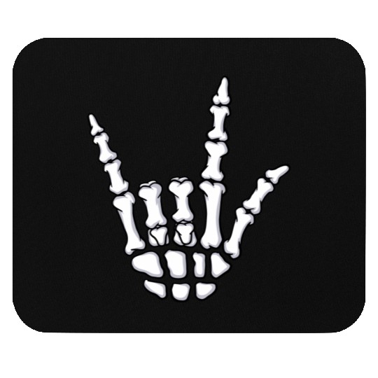 I Love You Sign Language Gift Skeleton Hand Hallow Mouse Pads