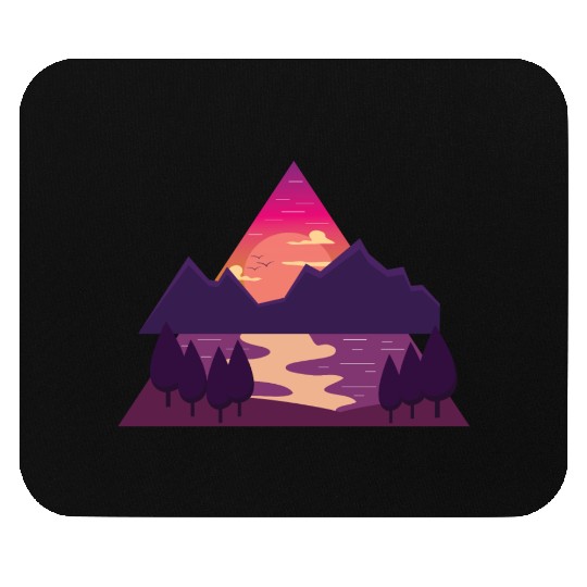 Purple Triangle Mouse Pads