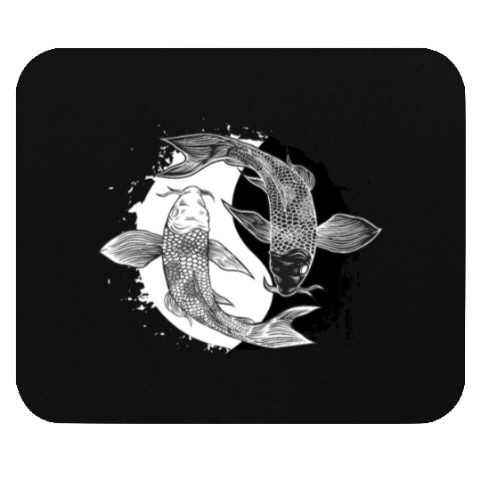 Koi Fish Yin Yang Symbol Harmony Taoism China Gift Mouse Pads