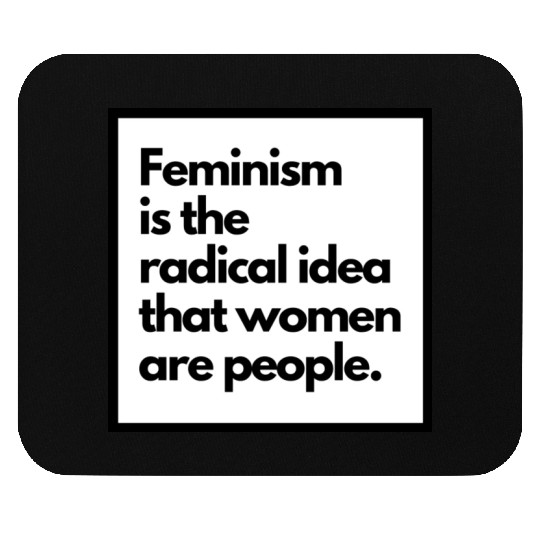 Feminism solid back sticker Mouse Pads