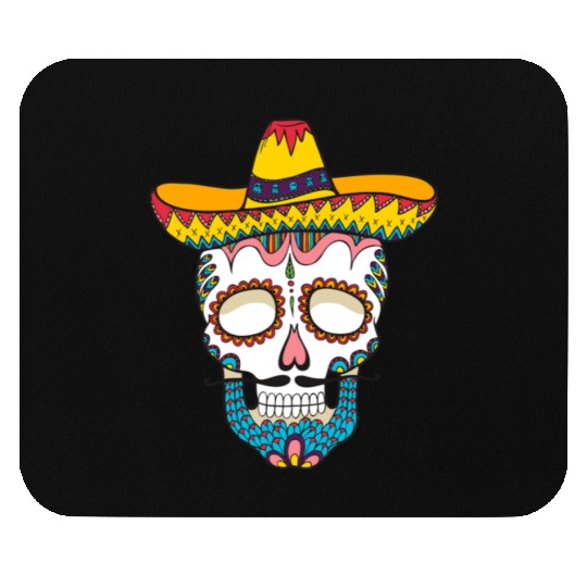 Skull death hipster gothic bones Mouse Pads