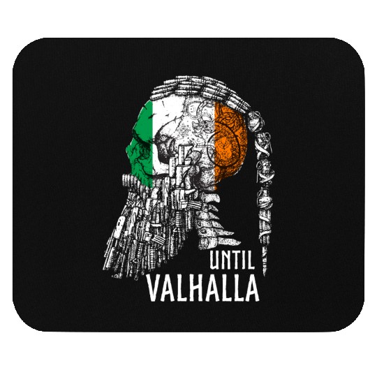 Until Valhalla, Vikings, Viking irish Flag Mouse Pads
