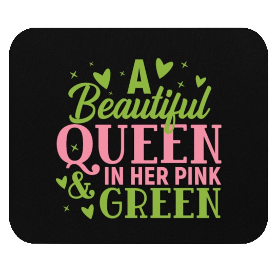 A Beautiful Queen in her Pink and Green | HBCU AKA Mouse Pads
