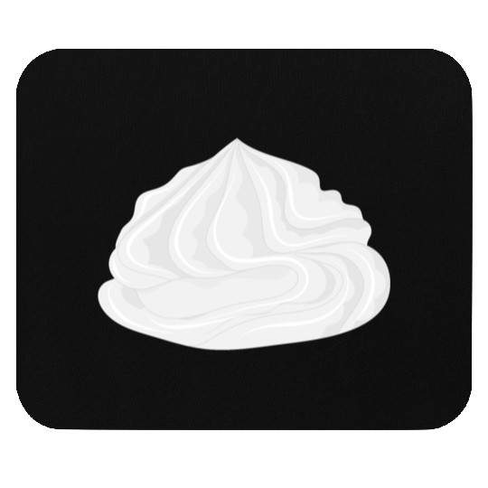 snow-white delicious whipped cream for garnish Mouse Pads