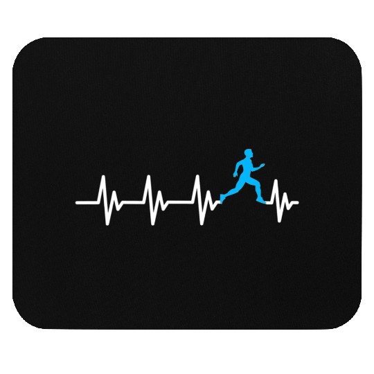 Runner Heartbeat Athletic Funny Running Mouse Pads