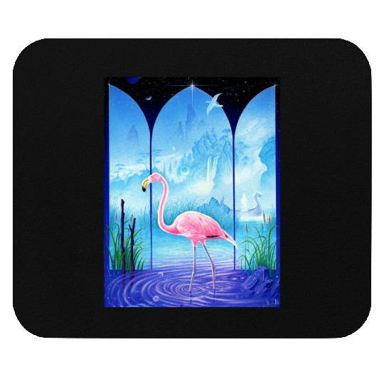 Cosmic Flamingo Mouse Pads