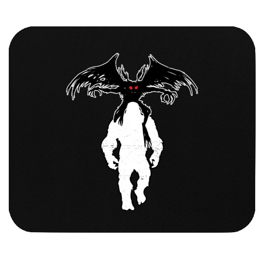 Bigfoot Riding Mothman - Funny Sasquatch Myth Mouse Pads