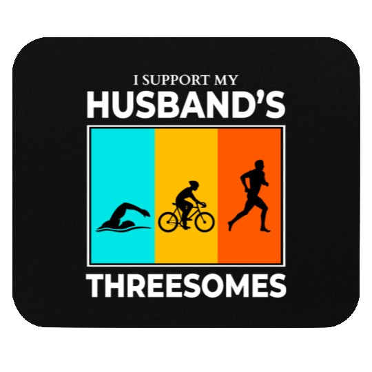 Swim Bike Run Triathlon Triathlete Husband Wife Mouse Pads