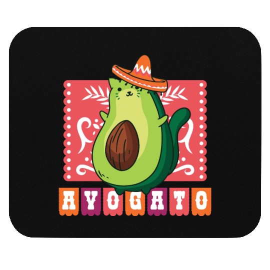 AVOGATO " AVOCADO CAT MEXICAN " Mouse Pads