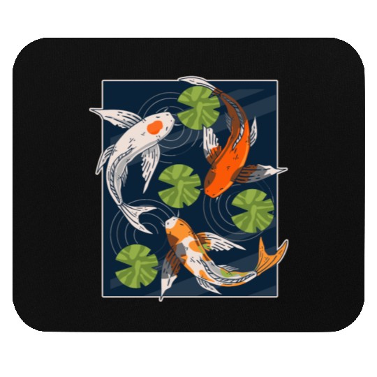 Koi Fish Lover Asian Japanese Carp Water Pond Anim Mouse Pads