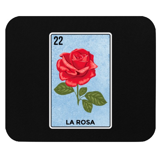 La Rosa Red Rose Mexico Lottery Bingo Funny Card Mouse Pads