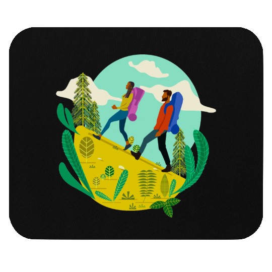 Black People Hiking Mouse Pads