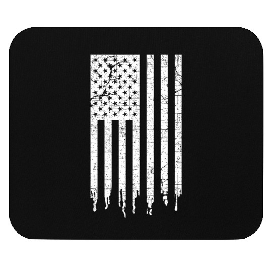 Vintage American Flag Proud US Pride 4th of July Mouse Pads