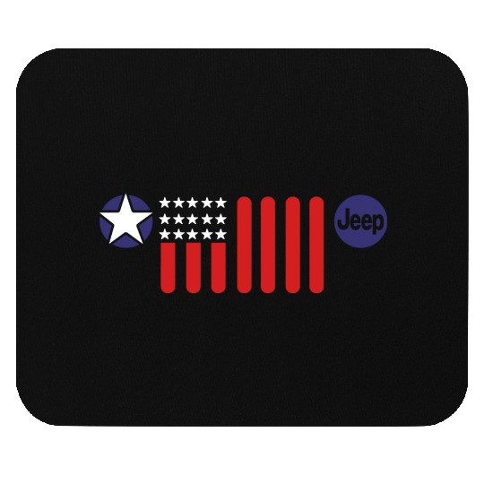 Mens Jeep Patriotic 7 Slot Grille Mouse Pads