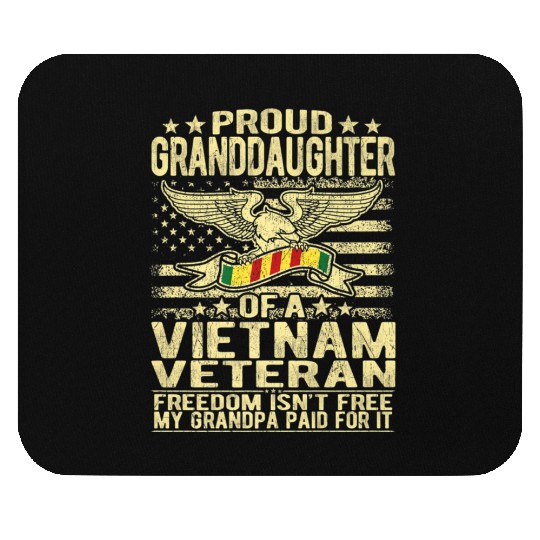 Veteran Gift-Granddaughter Of Vietnam Veteran Us F Mouse Pads