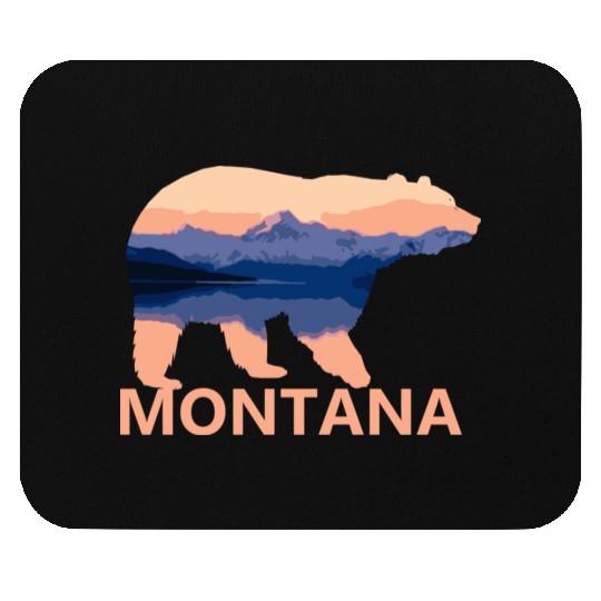 Montana Bear Nature Hiking Camping Gift Mouse Pads