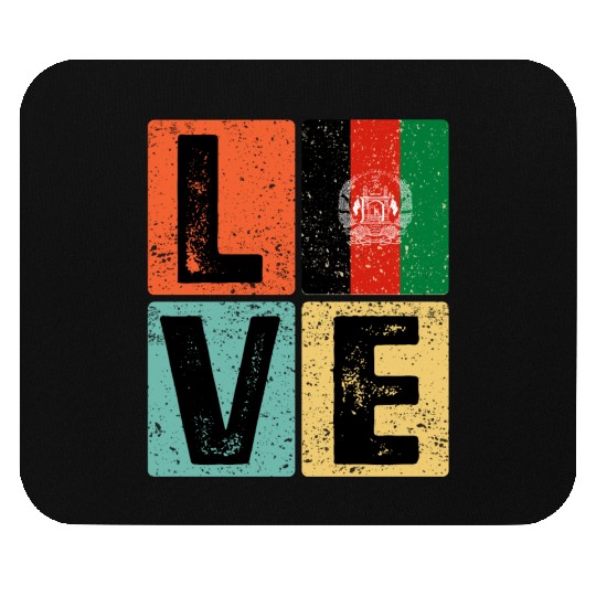I Love Afghanistan Flag for Afghan Pride Mouse Pads